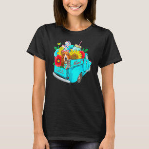 The Pioneer Mimi Dachshund Dog Autumn Truck Sunflo T-Shirt