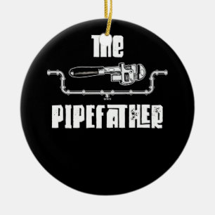 The Pipefather - Funny Plumber Plumbing Ceramic Tree Decoration