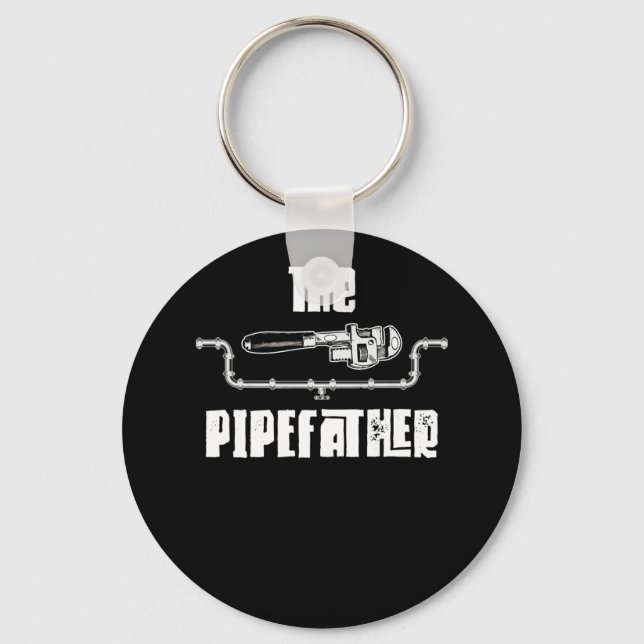 The Pipefather - Funny Plumber Plumbing Key Ring (Front)