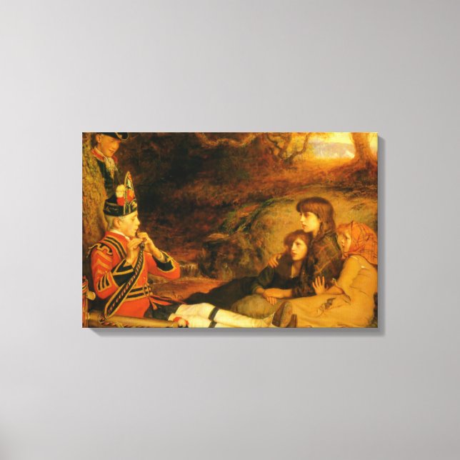 The Piper (by John Everett Millais) Canvas Print (Front)