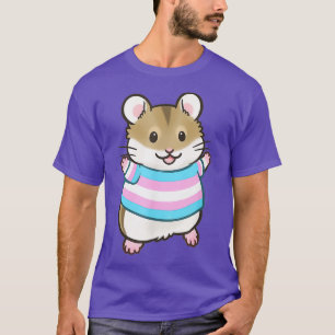 The Pipsqueakery Trans Pride Flag Hamster T-Shirt