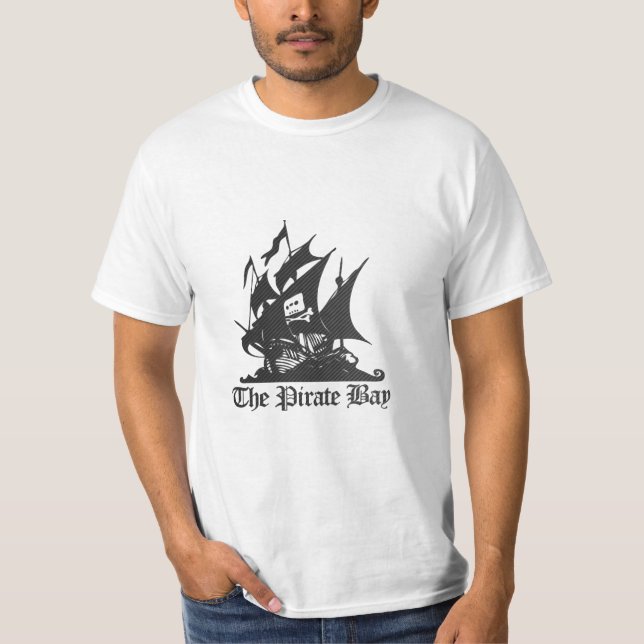 The Pirate Bay Carbon Fibre Logo T-Shirt (Front)
