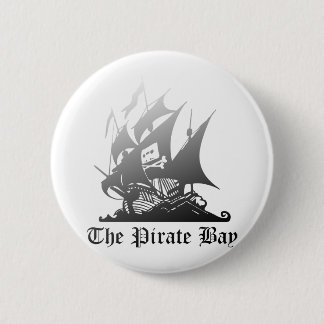 The Pirate Bay Grey To Black 6 Cm Round Badge