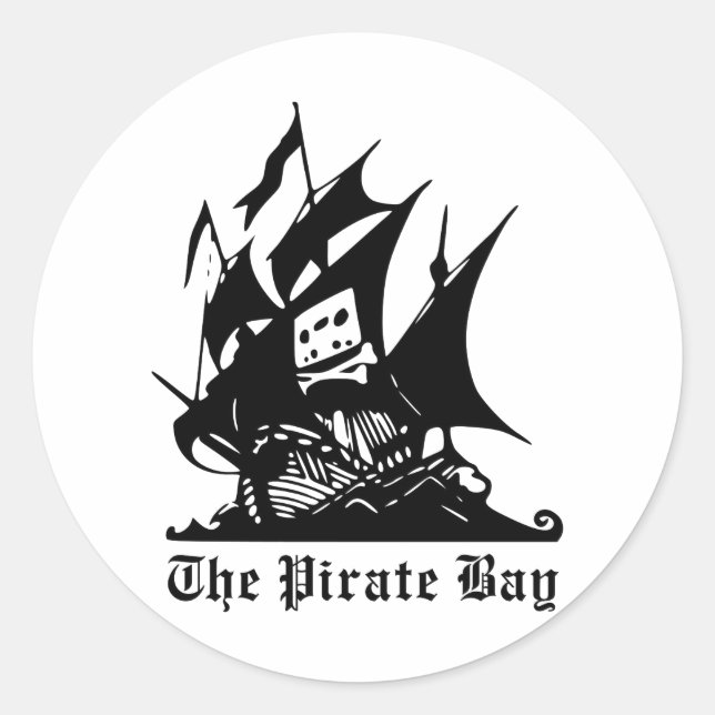 The Pirate Bay Logo Classic Round Sticker (Front)