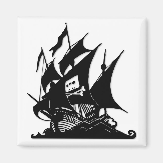 The Pirate Bay Logo Ship Magnet (Front)