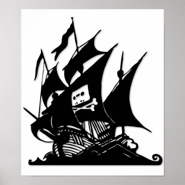 The Pirate Bay Logo Ship Poster (Front)