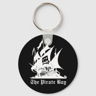 the pirate bay pirate ship logo key ring