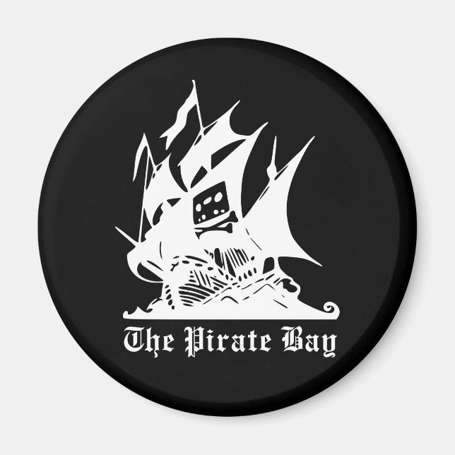 the pirate bay pirate ship logo magnet (Front)