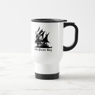 the pirate bay pirate ship logo travel mug