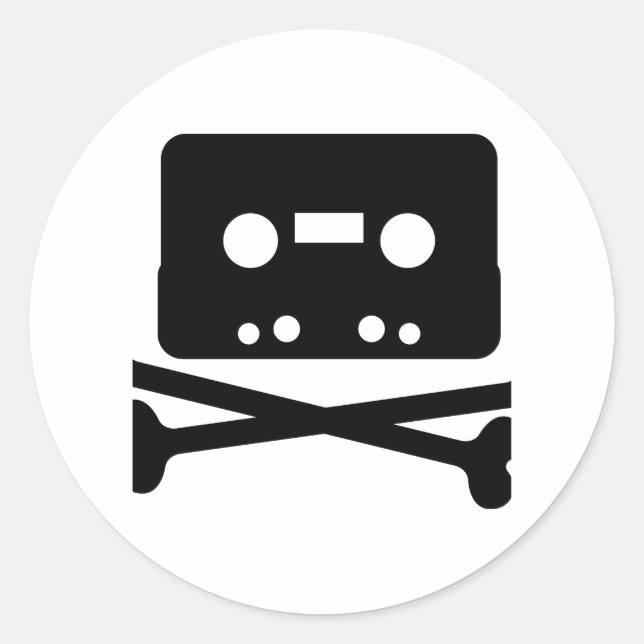 The Pirate Bay Tape Logo Classic Round Sticker (Front)