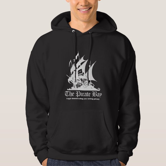 The Pirate Bay White Logo Hoodie (Front)