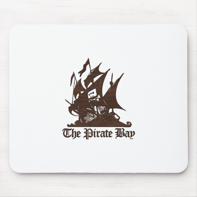 The Pirate Bay Wood Grain Logo Mouse Mat (Front)