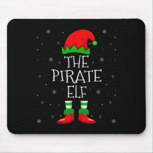 The Pirate Elf Xmas Holiday Christmas Elf Pirate Mouse Mat