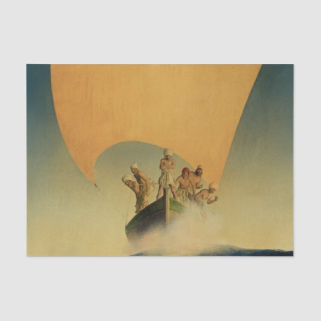 “The Pirate Ship” by Maxfield Parrish Tissue Paper (Front)