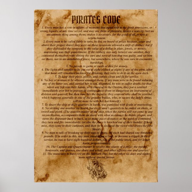 The Pirates Code Poster (Front)