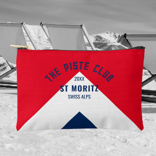 The Piste Club Red Navy Custom Winter Ski Accessory Pouch