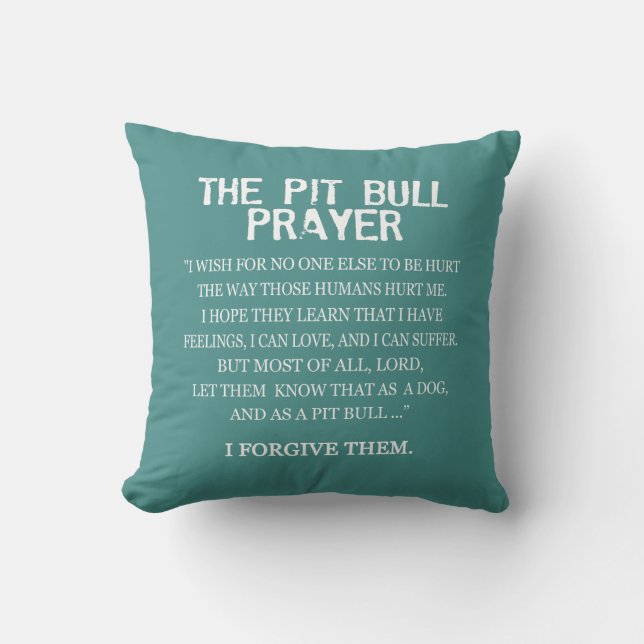The Pit Bull Prayer Cushion (Front)