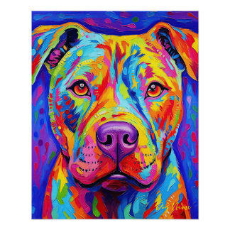 The Pitbull Dog 005 - Zetton Ziana Poster