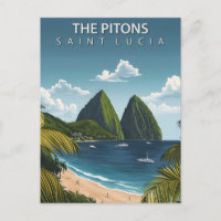 The Pitons Saint Lucia Vintage Travel
