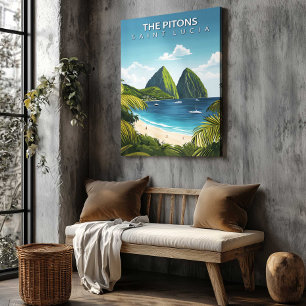 The Pitons St Lucia Travel Canvas Wall Decor