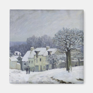The Place du Chenil at Marly-le-Roi, Snow, 1876 Magnet