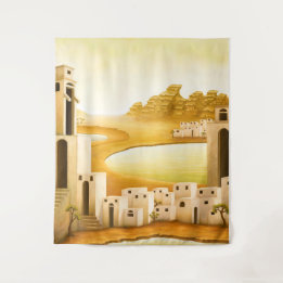 "The Place" - Middle East / Orient Desert Painting Tapestry