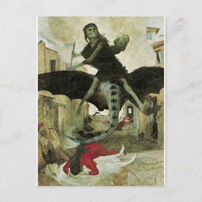 The Plague, Arnold Bocklin, 1898 Postcard (Front)
