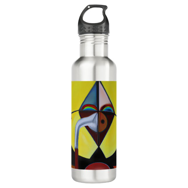 The Plague Doctor - Oil Painting 710 Ml Water Bottle (Front)