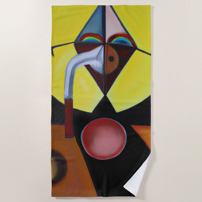 The Plague Doctor - Oil Painting Beach Towel (Front)