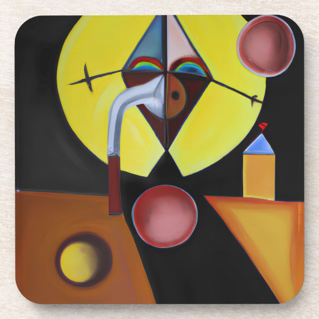 The Plague Doctor - Oil Painting Coaster (Front)