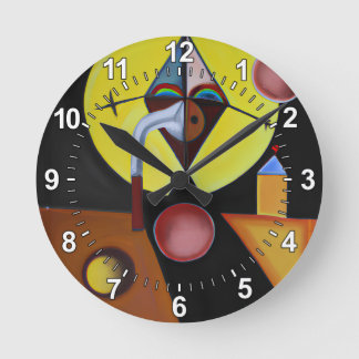 The Plague Doctor - Oil Painting Round Clock