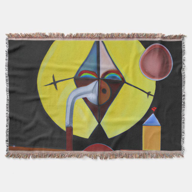 The Plague Doctor - Oil Painting Throw Blanket (Front)