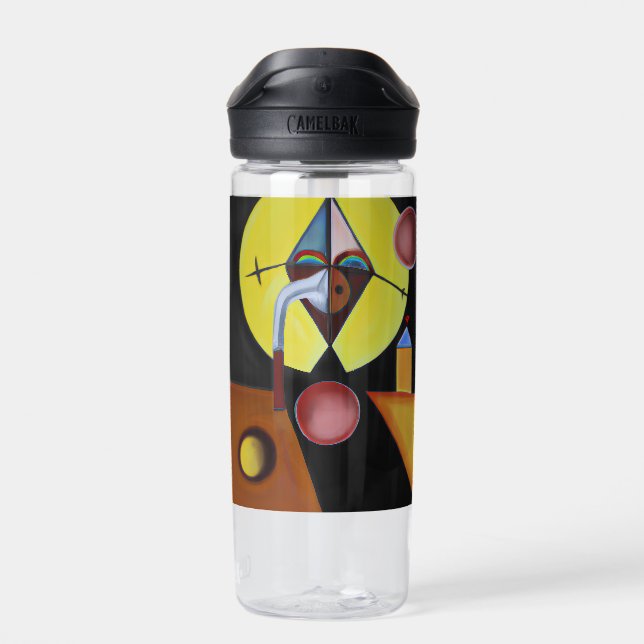 The Plague Doctor - Oil Painting Water Bottle (Back)