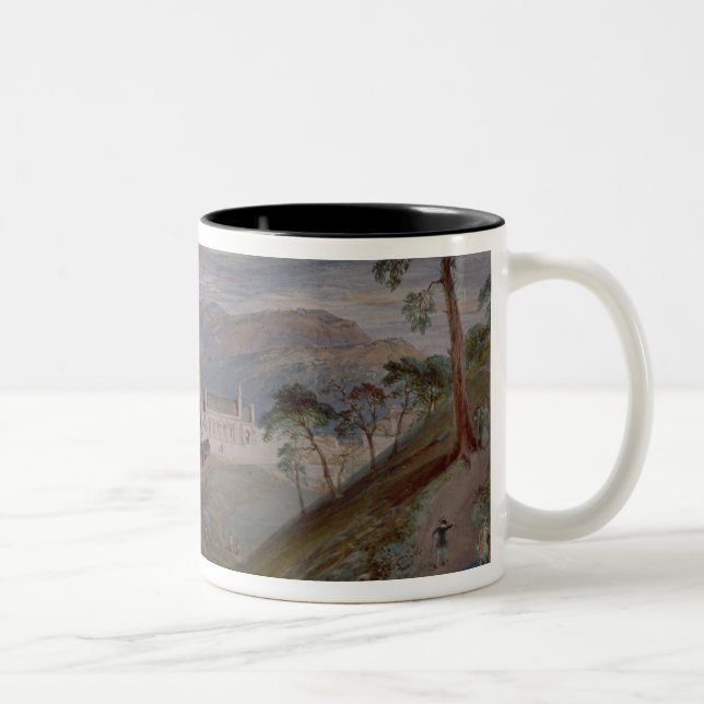 The Plains, Landour Church, Mussoorie, 1884 Two-Tone Coffee Mug (Right)