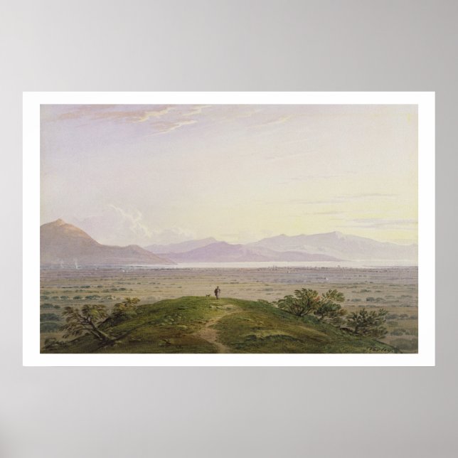 The Plains of Marathon, 1834 (graphite & w/c with Poster (Front)