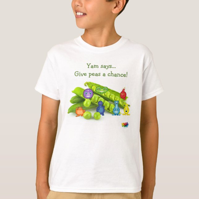 The Planet Podz™  "Give Peas a Chance" T-Shirt (Front)