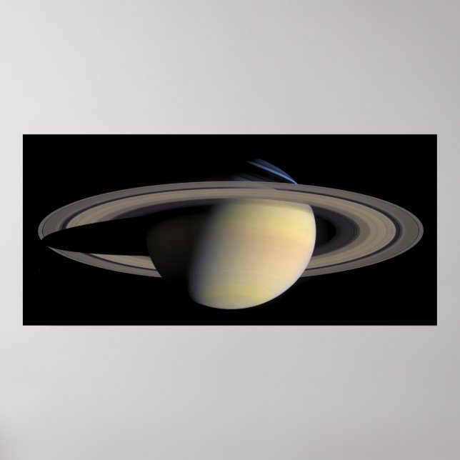The Planet Saturn from Cassini Orbiter Poster (Front)