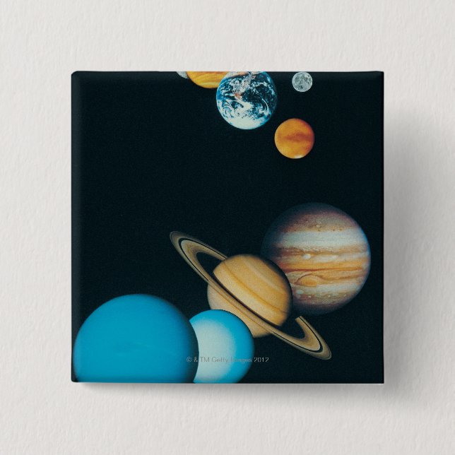 The Planets 15 Cm Square Badge (Front)
