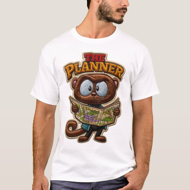 The Planner Embroidered Patch Style Explorer T-Shirt (Front)