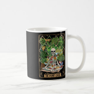 The Plant Lover Tarot Card Skeleton Spooky Season Coffee Mug