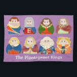 The Plantagenet Kings Tea Towel<br><div class="desc">The Plantagenet Dynasty ruled England starting with King Henry II and finishing with King Richard II. This towel shows all eight kings; Henry II, Richard I, John, Henry III, Edward I, Edward II, Edward III, and Richard II.</div>