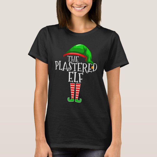 The Plastered Elf Family Matching Group Christmas  T-Shirt (Front)