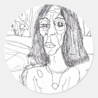 the plastic mum classic round sticker