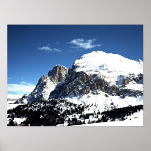 The Plattkofel and Langkofel Italy Holiday Card Poster