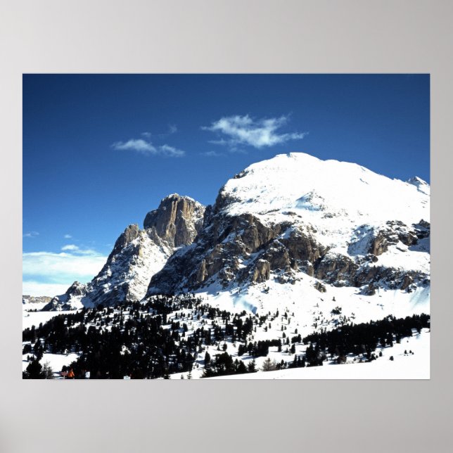 The Plattkofel and Langkofel Italy Holiday Card Poster (Front)