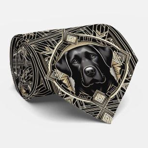 The Playful Dog Lover   Black Labrador Dog Daddy Tie