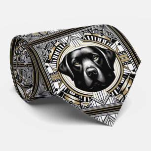 The Playful Dog Lover   Black Labrador Dog Daddy Tie