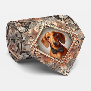 The Playful Dog Lover   Dachshund Dog Daddy Tie