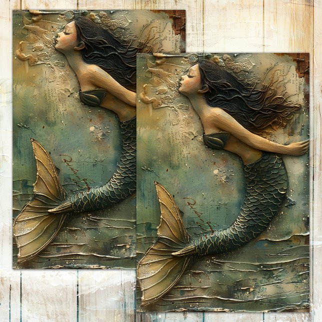 THE PLAYFUL MERMAID DECOUPAGE TISSUE PAPER (THE PLAYFUL MERMAID DECOUPAGE TISSUE PAPER)