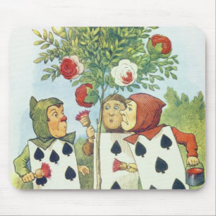 The Playing Cards Painting the Rose Bush Mouse Mat